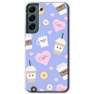 Samsung Galaxy S22 Coffee Cake Kılıf HD Desen Baskılı Arka Kapak