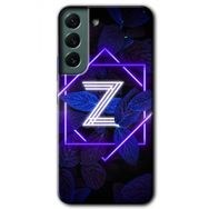 Samsung Galaxy S22 Dark Neon Yaprak Z Harfi Baskılı Uyumlu Silikon Kılıf