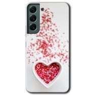Samsung Galaxy S22 Kılıf HD- Kalpli Şekerleme Desen Baskılı Arka Kapak