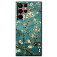 Samsung Galaxy S22 Ultra Kılıf HD Almond Blossom Desen Baskılı Arka Kapak