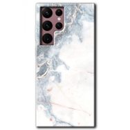 Samsung Galaxy S22 Ultra White Marble Baskılı Uyumlu Silikon Kılıf