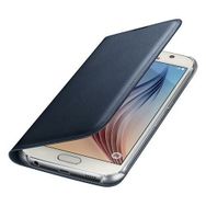 Samsung Galaxy S6 EF-WG920PBEGWW Siyah Flip Wallet Deri Görünümlü Orjinal Cep Telefonu Kılıfı
