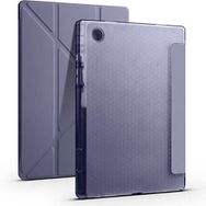 Samsung Galaxy Tab A8 10.5 SM-X200 Standlı Tri Folding Kalemlikli Silikon Smart Cover Mor Tablet Kılıfı
