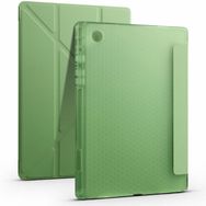 Samsung Galaxy Tab A8 10.5 SM-X200 Standlı Tri Folding Kalemlikli Silikon Smart Cover Yeşil Tablet Kılıfı