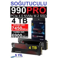 Samsung MZ-V9P4T0CW 990 Pro 4 TB Soğutuculu SSD