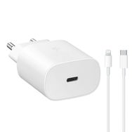 Samsung TA800 Beyaz Lightning Şarj Aleti 2 mt Type-C To Lightning Kablo