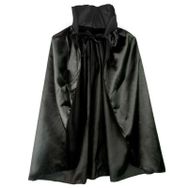Samur 90 cm Siyah Renk Yakalı Halloween Pelerini