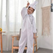 Samur Beyaz Renk 4-5 Yaş 100 cm Çocuk Tavşan Kostümü