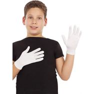 Samur Beyaz Renk Çocuk Boy Likralı Pandomim Eldiveni