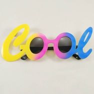 Samur Cool Yazılı Rengarenk 21x8 cm Parti Gözlüğü