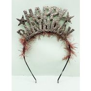 Samur Happy Birthday Yazılı Metal Rose Gold Renk Doğum Günü Parti Tacı