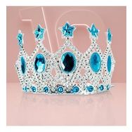 Samur Kraliçe Mavi Yıldız 15x7 cm İşlemeli Çocuk Prenses Tacı