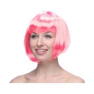 Samur Pembe Renk Küt Saç Peruk