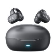 Sanag Açık Kulak Kablosuz Kulakiçi Bluetooth 5.3 Mikrofon Klipsli Kulak İçi Kulaklıklar Şarj Kılıflı Erkekler, Kadınlar için iPhone/Samsung Telefon ile Uyumlu - Siyah