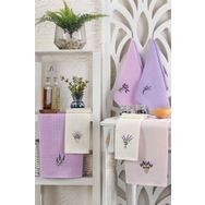 Sanatella 30x50 cm 6 Parça Lavender Flower Mutfak Kurulama Bezi