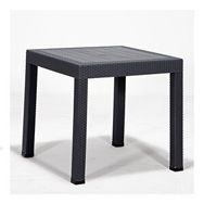 Sandalie Rattan Antrasit 80x80 cm Bahçe Masa