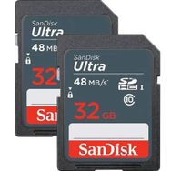 Sandisk 32 gb Ultra SDHC 48 mb/s Class 10 UHS-I 2'li Hafıza Kartı