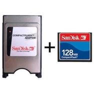 Sandisk SND128 128 MB Compact Flash Hafıza Kartı+Compact Flash Adatör