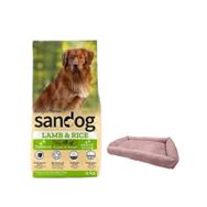 Sandog Premium Lamb Rice 15 kg Yavru Köpek Maması + Mini Small Pembe Yatak