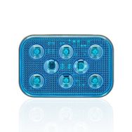 Sanel SBD12B6 Dış Makan Uyumlu Mavi 12V Üniversal Kare 6 Led Aydınlatma