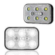 Sanel SBD12W6 Dış Makan Uyumlu Beyaz 12V Üniversal Kare 6 Led Aydınlatma