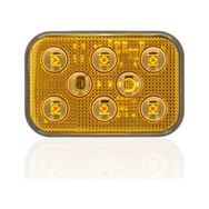 Sanel SBDF6Y Dış Mekan Uyumlu Sarı Çakarlı 12-24V Universal Kare Led Aydınlatma