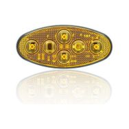 Sanel SBEF4Y Dış Makan Uyumlu Sarı Çakarlı 12-24V Universal Elip 4 Led Aydınlatma