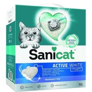 Sanicat 10 lt Active White Lots Flower İnce Taneli Bentonit Kokulu Kedi Kumu