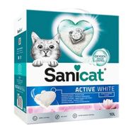 Sanicat Lotus Çiçeği Kokulu 2x10 lt Active White Süper Topaklanan Kedi Kumu