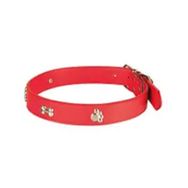 Sanlian 1,5 cm x 35 cm Köpekler İçin Pati-Kemik Desenli Boyun Tasması