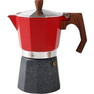 Sanlindou Talian Tarzı Sekizgen Kırmızı Moka Pot