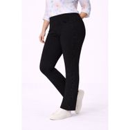 Şans Kadın Büyük Beden Siyah,Yüksek Bel,Taş Detaylı,Süs Cep,Çelik Kumaş Toparlayıcı Pantolon 65N39309