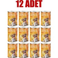 Sapphere 400 gr 12 Adet Kümes Hayvanlı Yetişkin Köpek Maması Konserve