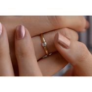Sare Pırlanta SPYZ-01008 0.09 Karat Pırlanta Tektaş Yüzük