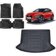 Sare Tuning Hyundai Kona 2022 Model (çift Cepli) 3d Bagaj Havuzu ve 4D Luxury Havuzlu Paspas