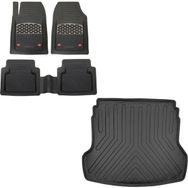 Sare Tuning Land Rover Freelander 1 1997-2006 5 Kapı Siyah 3D Bagaj Havuzu ve Krom Karbon Paspas