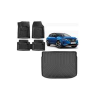 Sare Tuning Nissan Qashqai 2023 Model Siyah 3D Üst Kademe Bagaj Havuzu ve 4D Luxury Havuzlu Paspas