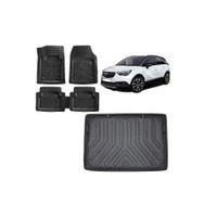 Sare Tuning Opel Crossland 2023 Model Üst Kademe Siyah 3D Bagaj Havuzu ve 4D Luxury Havuzlu Paspas