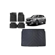 Sare Tuning Peugeot 2008 2023 Model Uyumlu Alt Kademe Siyah 3D Bagaj Havuzu ve 4D Luxury Havuzlu Paspas