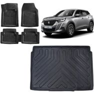 Sare Tuning Peugeot 2008 2023 Model Uyumlu Üst Kademe Siyah 3D Bagaj Havuzu ve 4D Luxury Havuzlu Paspas