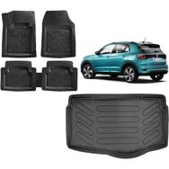 Sare Tuning Volkswagen T-cross 2023 Model 3d Alt Kademe Bagaj Havuzu ve 4D Luxury Havuzlu Paspas