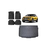 Sare Tuning Volkswagen T-roc Alt Kademe 2020 Model Siyah 3D Bagaj Havuzu ve 4D Luxury Havuzlu Paspas