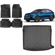 Sare Tuning Volkswagen Taigo 2023 Model Üst Kademe Siyah 3D Bagaj Havuzu ve 4D Luxury Havuzlu Paspas