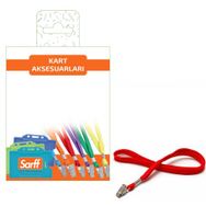 Sarff 10 Adet Metal Klipsli Kırmızı Eko Askı İpi Blister