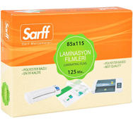 Sarff 125 Mikron 85x115 mm Pvc 100'lü Paket Laminasyon Filmi