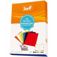 Sarff 450 Micron A4 Şeffaf Yeşil PP Kapak 50'li Paket