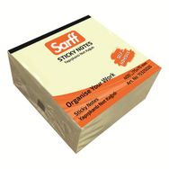 Sarff 75x75 mm 400 Yaprak Sarı Küp Yapışkanlı Not Kağıdı