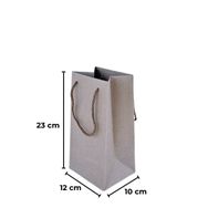 Sarkap 12x23x10 cm Örgü İp Saplı Kraft Çanta