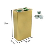 Sarkap 3 lt Gold Kapaklı Kulplu Zeytinyağı Tenekesi