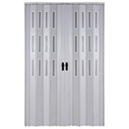 Sarpaş Akçaağaç Camlı Çift Açılım Katlanır Pvc 132x220 cm 12 mm Akordiyon Kapı